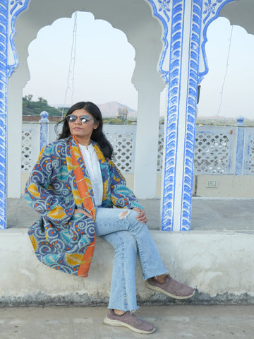 Reversible Vintage Kantha Kimino Jackets