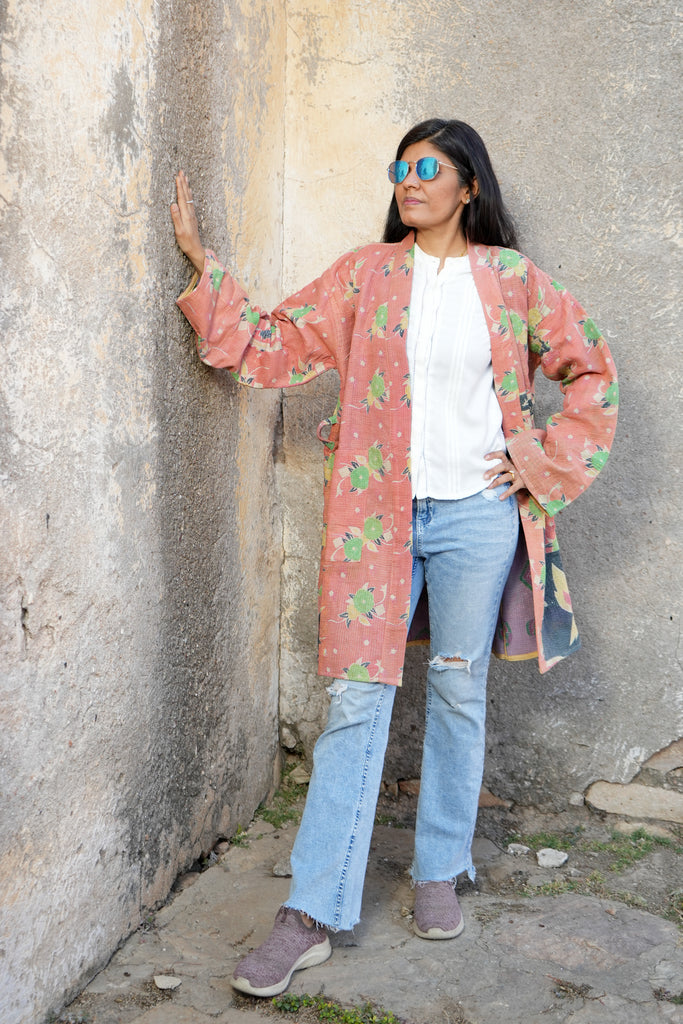 Reversible Vintage Kantha Kimino Jackets