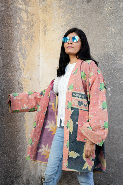 Reversible Vintage Kantha Kimino Jackets