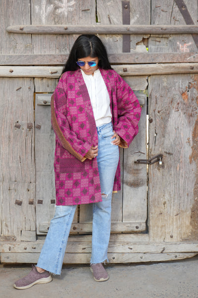Reversible Vintage Kantha Kimino Jackets