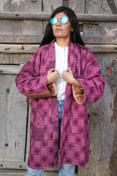 Reversible Vintage Kantha Kimino Jackets