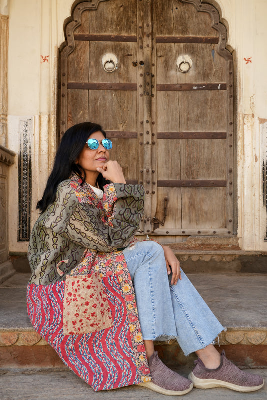 Reversible Vintage Kantha Kimino Jackets