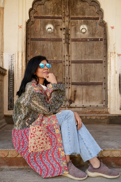 Reversible Vintage Kantha Kimino Jackets
