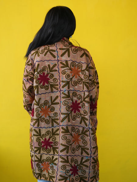 Vintage Embroidered Kantha Kimono Jacket by Ornate Handicrafts
