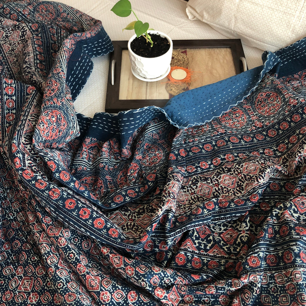 Artisan made Fair trade Kantha Quilt by Ornate Handicrafts