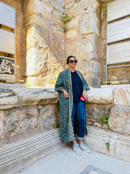 Silk Kimono, New york street style urban outer wear Kimono by Ornate Handicrafts