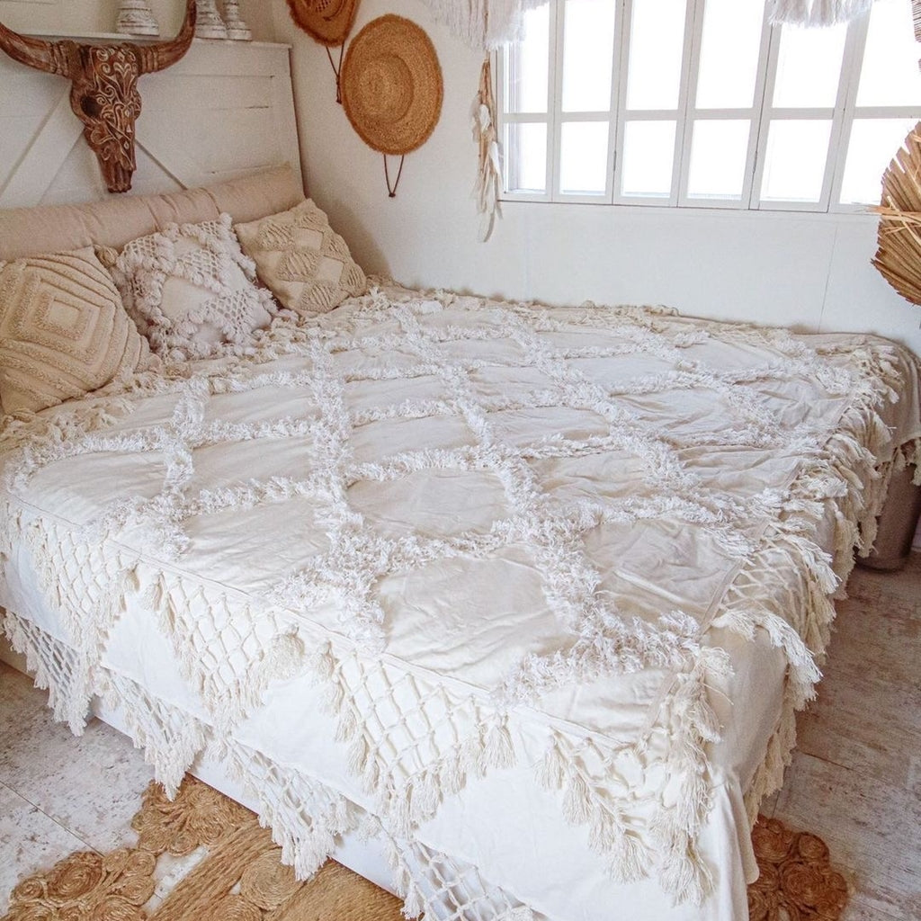 Crisscross Tufted Throw by Ornate Handicrafts