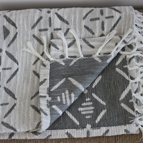 Grey Throw Blanket By Ornate Handicrafts