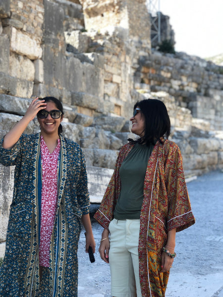 Silk Kimono, New york street style urban outer wear Kimono by Ornate Handicrafts