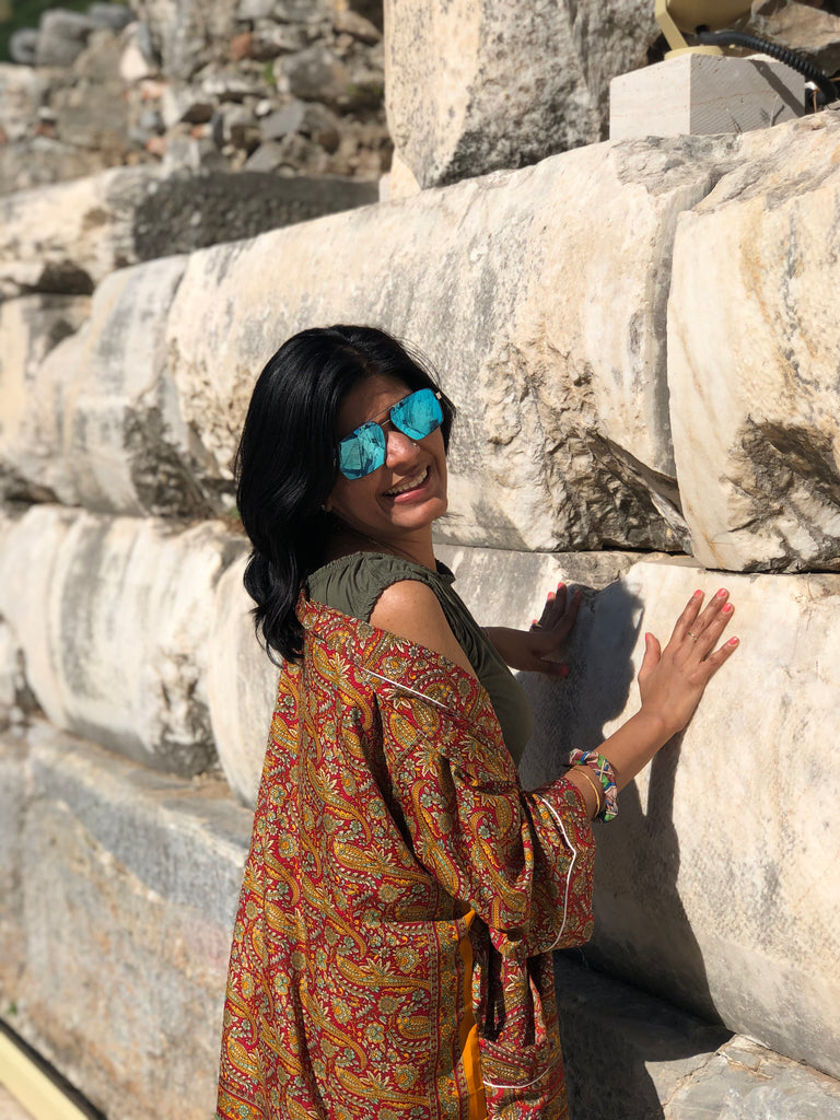 Silk Kimono, New york street style urban outer wear Kimono by Ornate Handicrafts