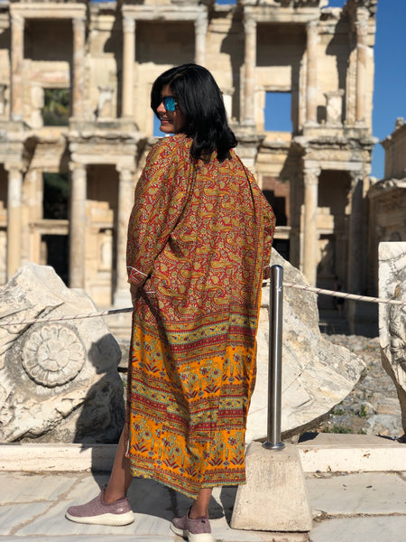 Silk Kimono, New york street style urban outer wear Kimono by Ornate Handicrafts