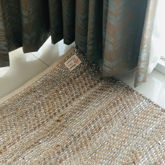 Jute Silver Rug 5x8 feet