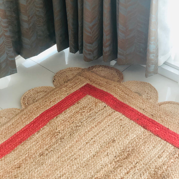 Jute Scallop Rug 4x6