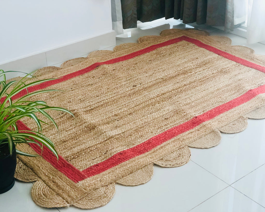 Jute Scallop Rug 4x6