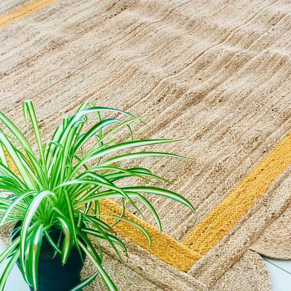 Jute rug Scallop design 6x9 feet