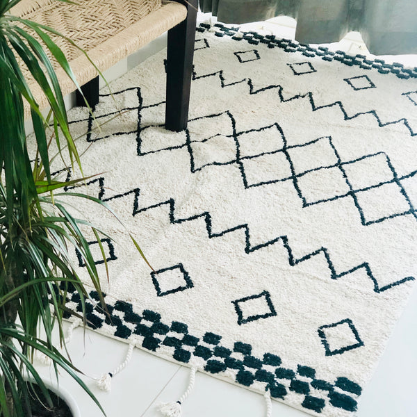 Moroccan design Cotton 4x6 Rug
