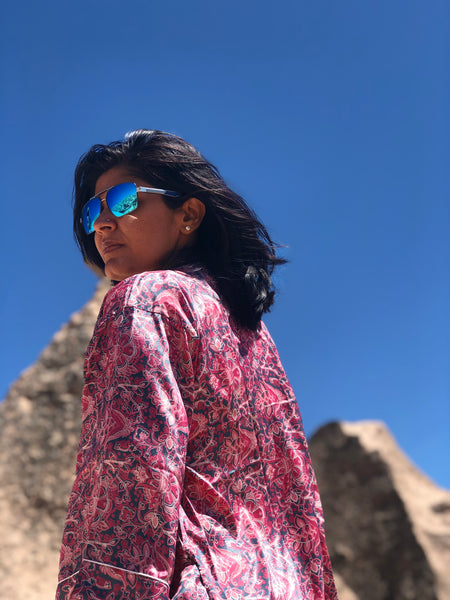 Pink Long Duster Kimono