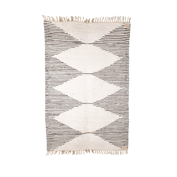 Recycled Boho Chindi Rug, Natural