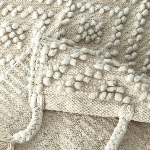 Ivory Scandinavian 4x6 Wool Rug