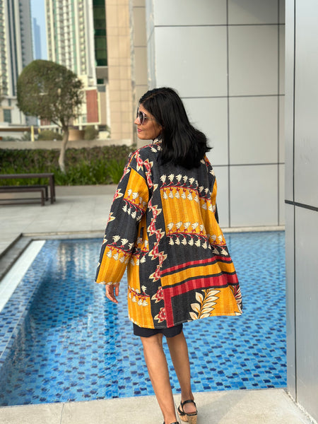Artisan made Short Vintage Kantha Jackets by Ornate Handicrafts