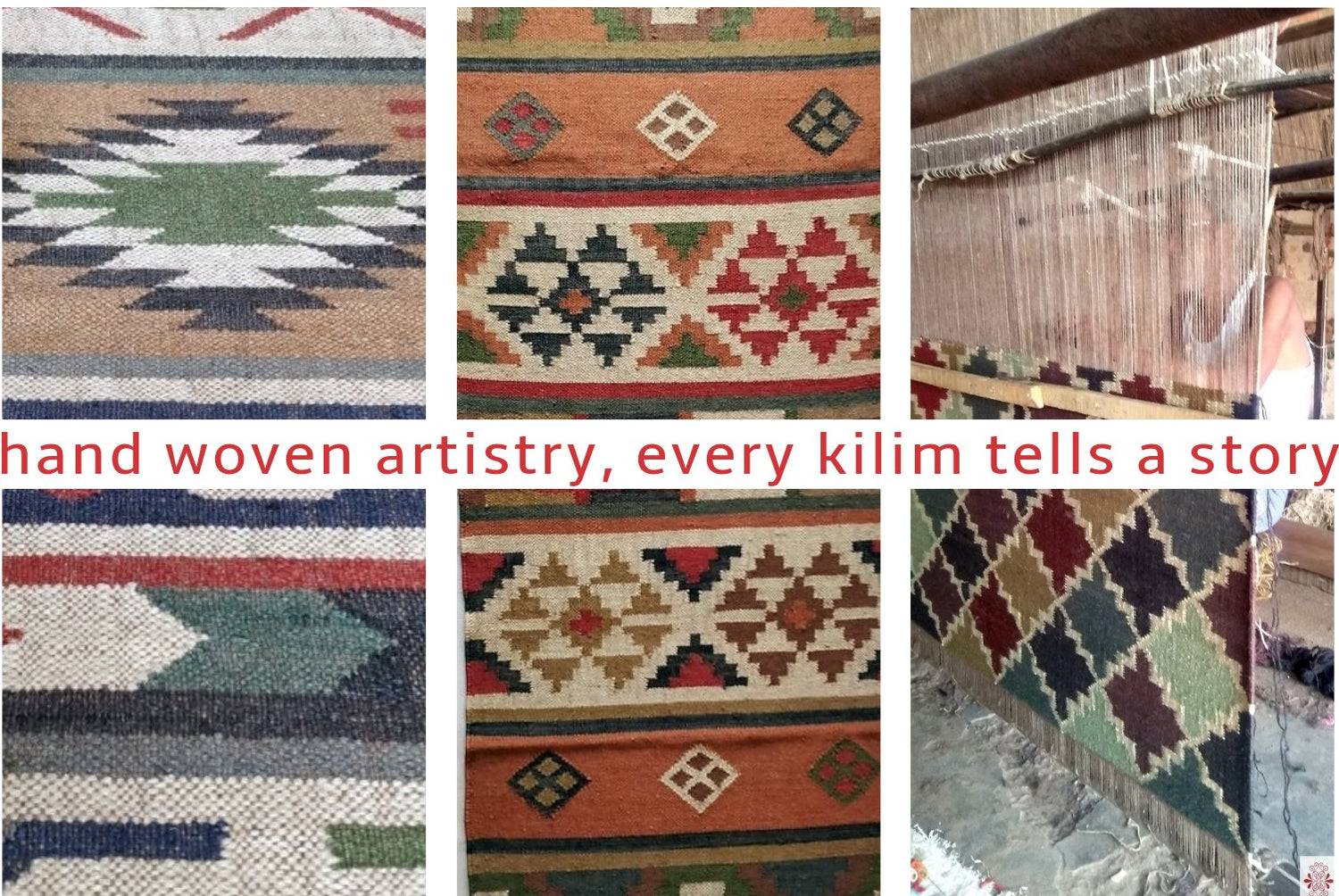 Ornate handicrafts, wool & jute kilms, boho rug, area rug, bohemian decor	Indian rugs , handwoven rugs ,artisanmade 