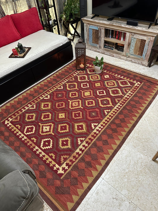 Crimson Diamond Kilim Rug 170x240cm