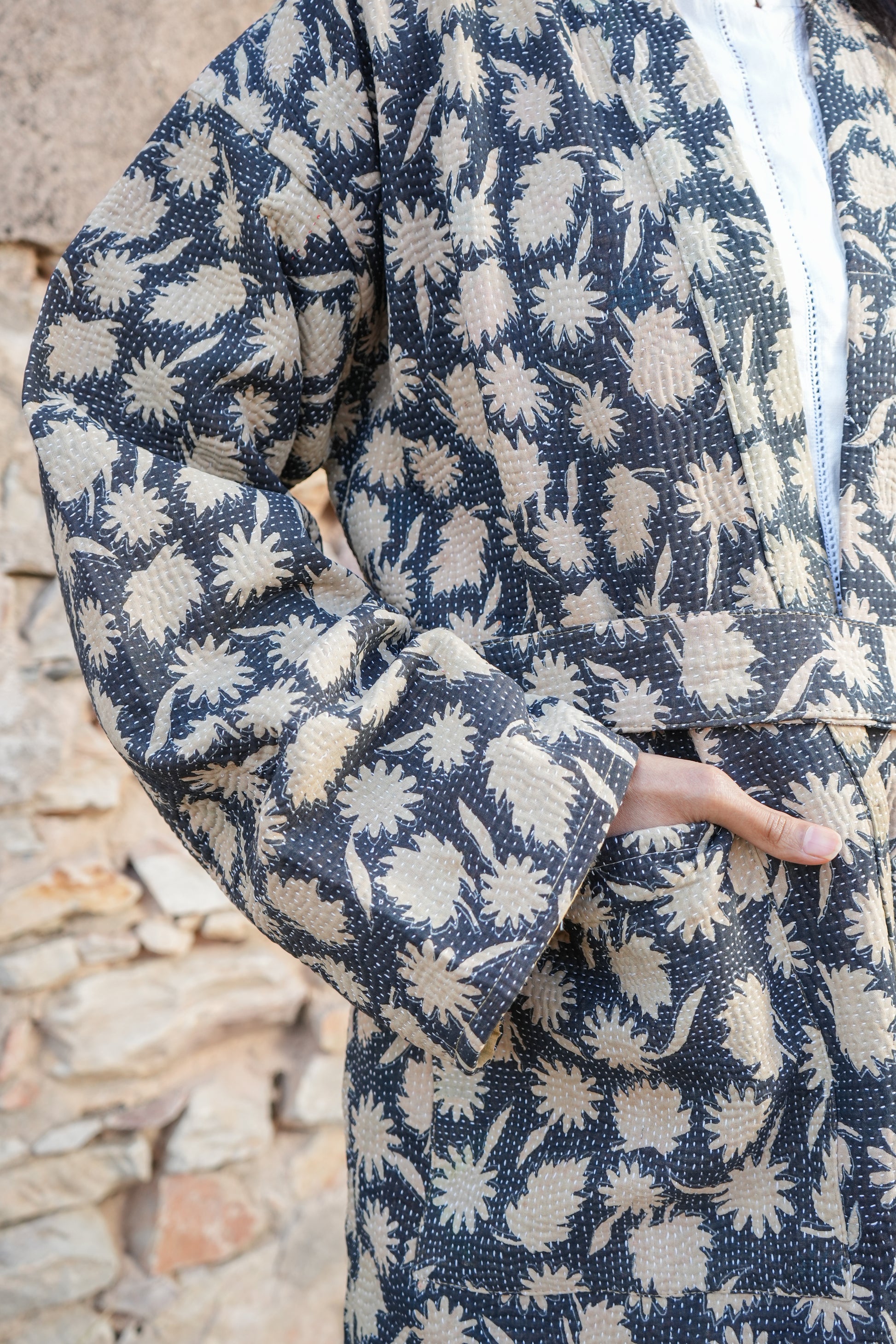 Reversible Vintage Kantha Kimino Jackets