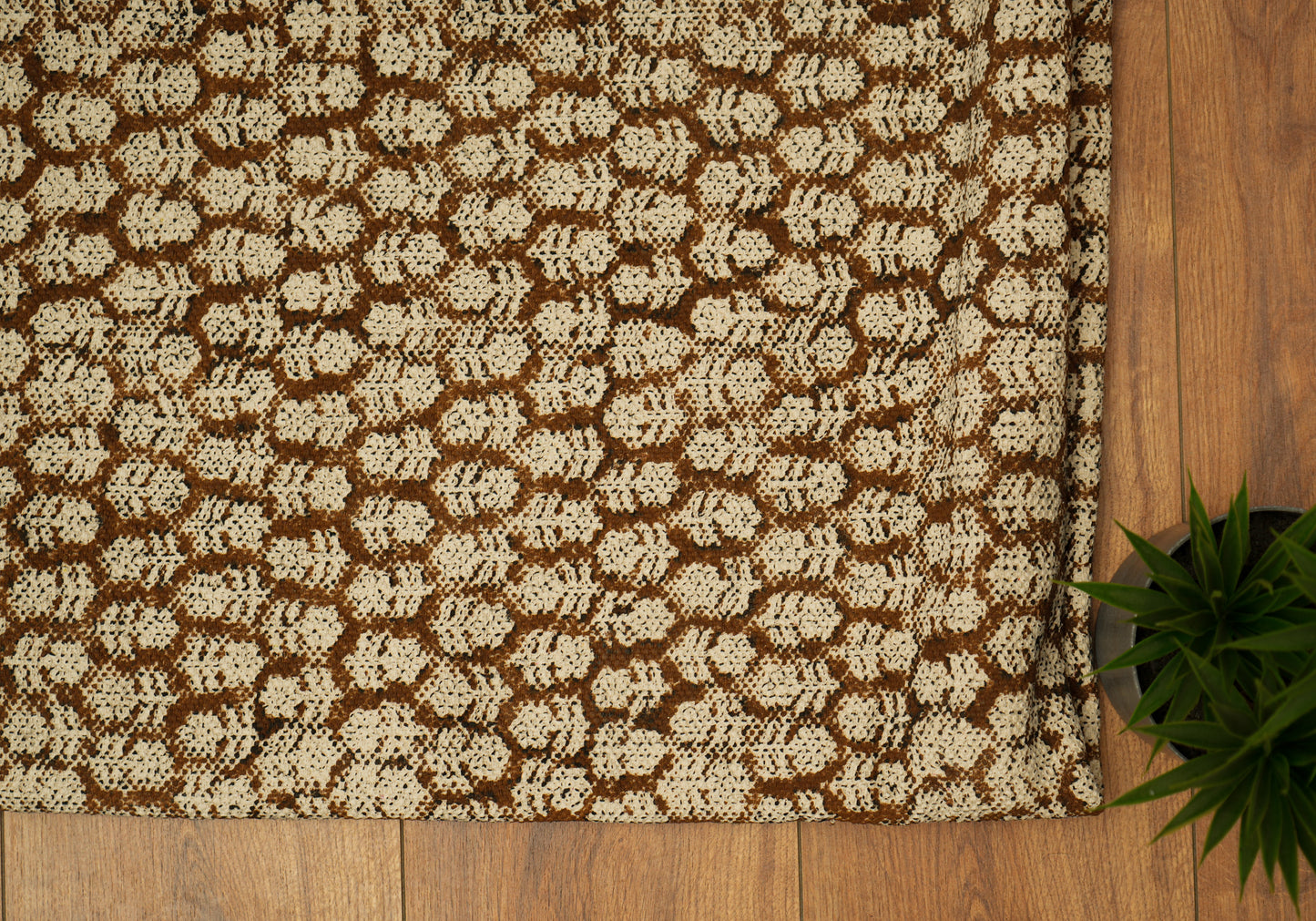Artisan made Cotton Block printed Dhurrie Rug by Ornate Handicrafts