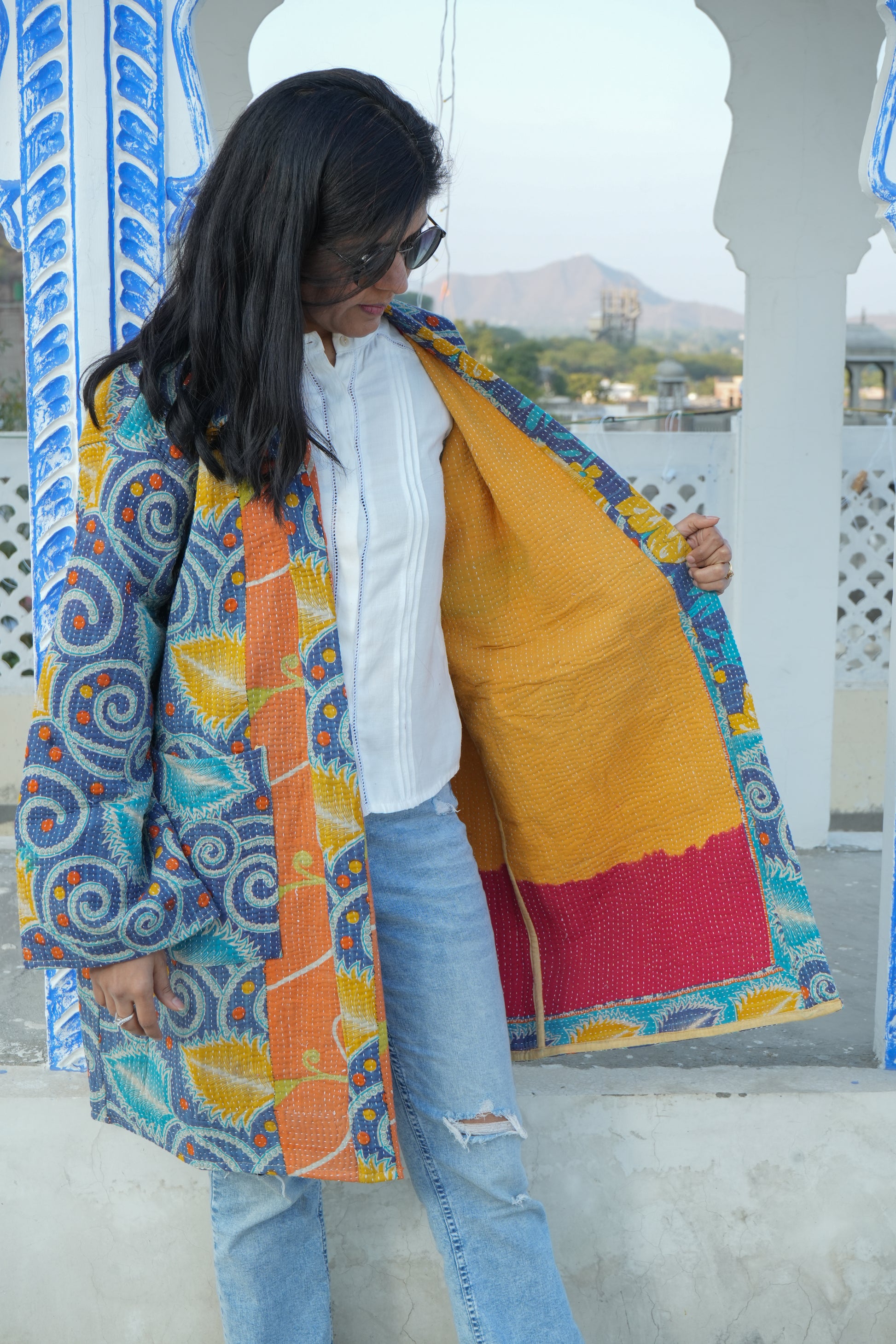 Reversible Vintage Kantha Kimino Jackets