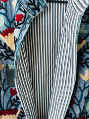 Blue Velvet Embroidered Jacket