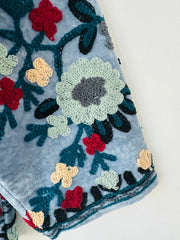 Blue Velvet Embroidered Jacket