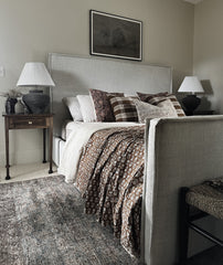 Artisan made Brown Floral Kantha Quilt by Ornate Handicrafts