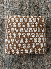 Artisan made Brown Floral Kantha Quilt by Ornate Handicrafts