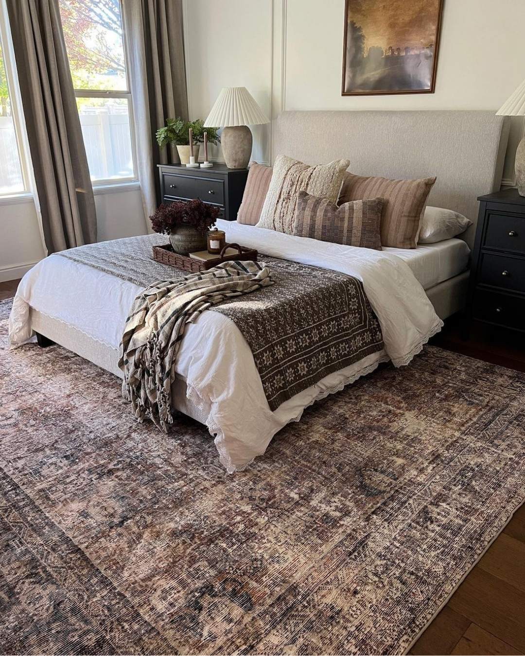 Artisan made Fair trade Kantha Quilt King Queen size  for spring decor by Ornate Handicrafts