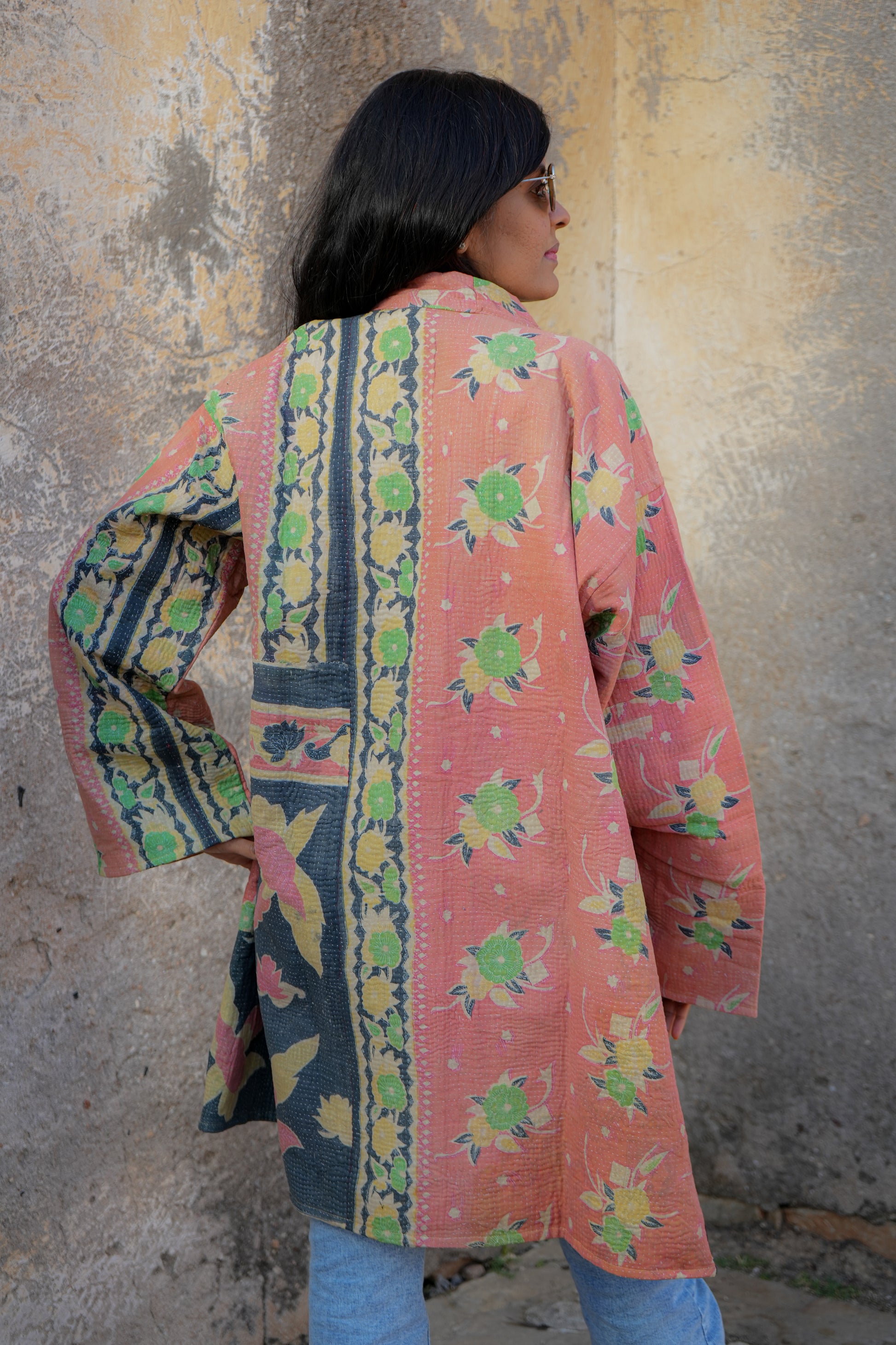 Reversible Vintage Kantha Kimino Jackets