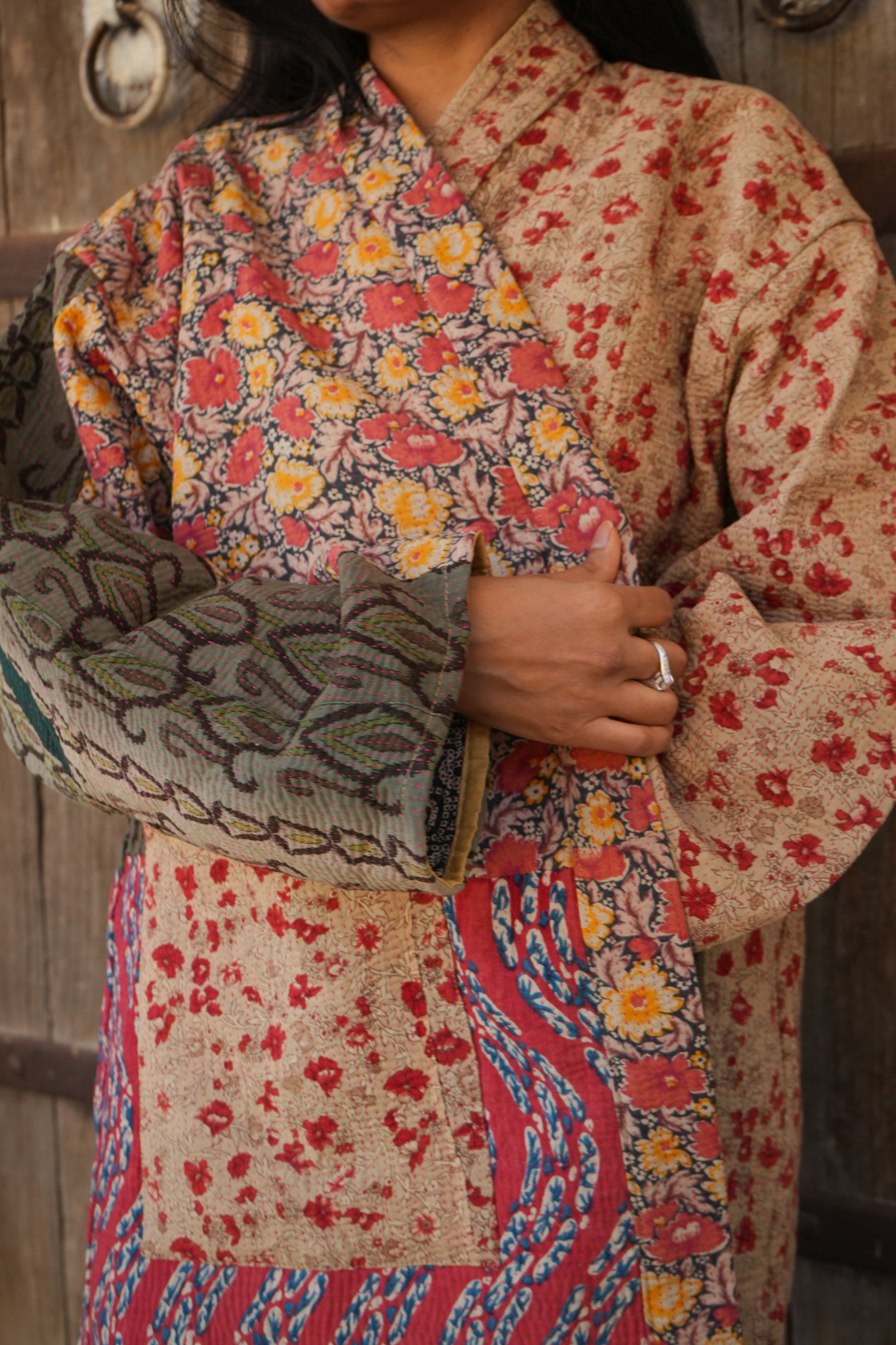 Reversible Vintage Kantha Kimino Jackets
