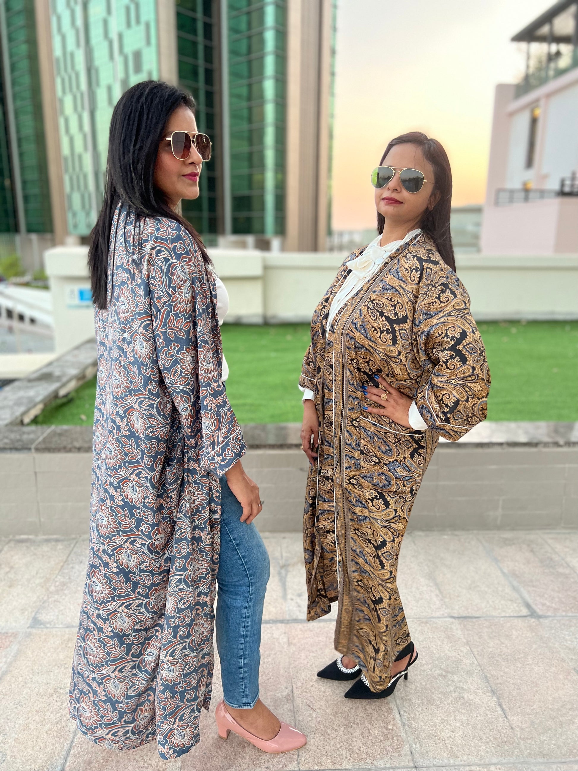 Artisan made Grey Duster Kimono for Summer from Ornate Handicrafts