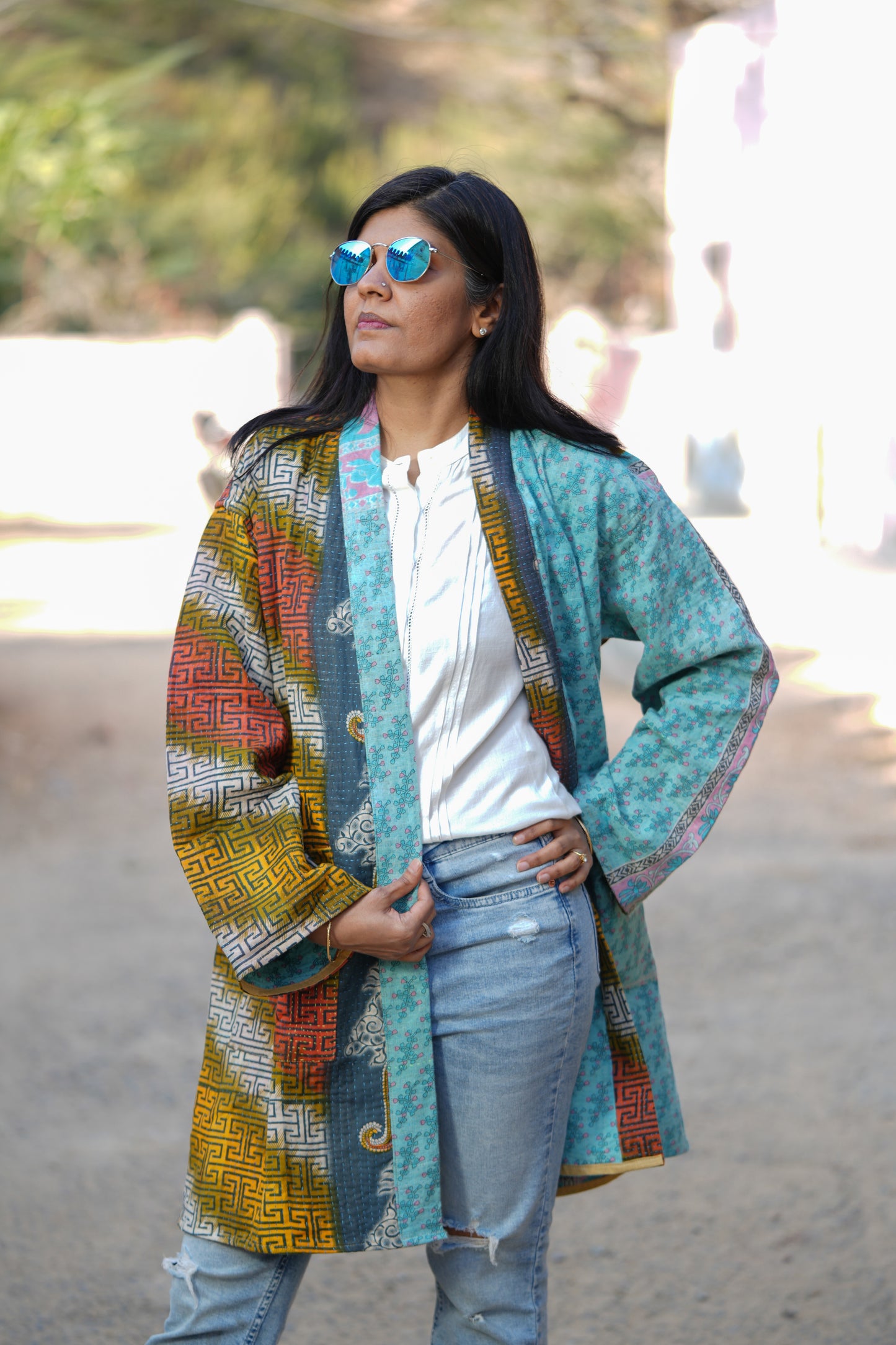 Reversible Vintage Kantha Kimino Jackets