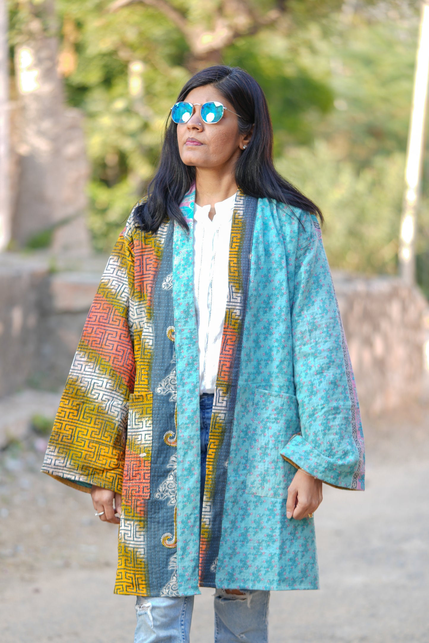 Reversible Vintage Kantha Kimino Jackets