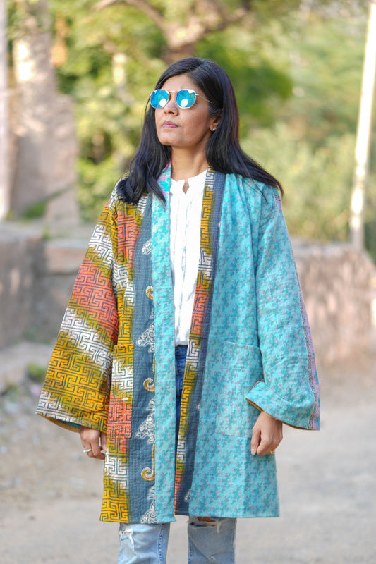 Reversible Vintage Kantha Kimino Jackets