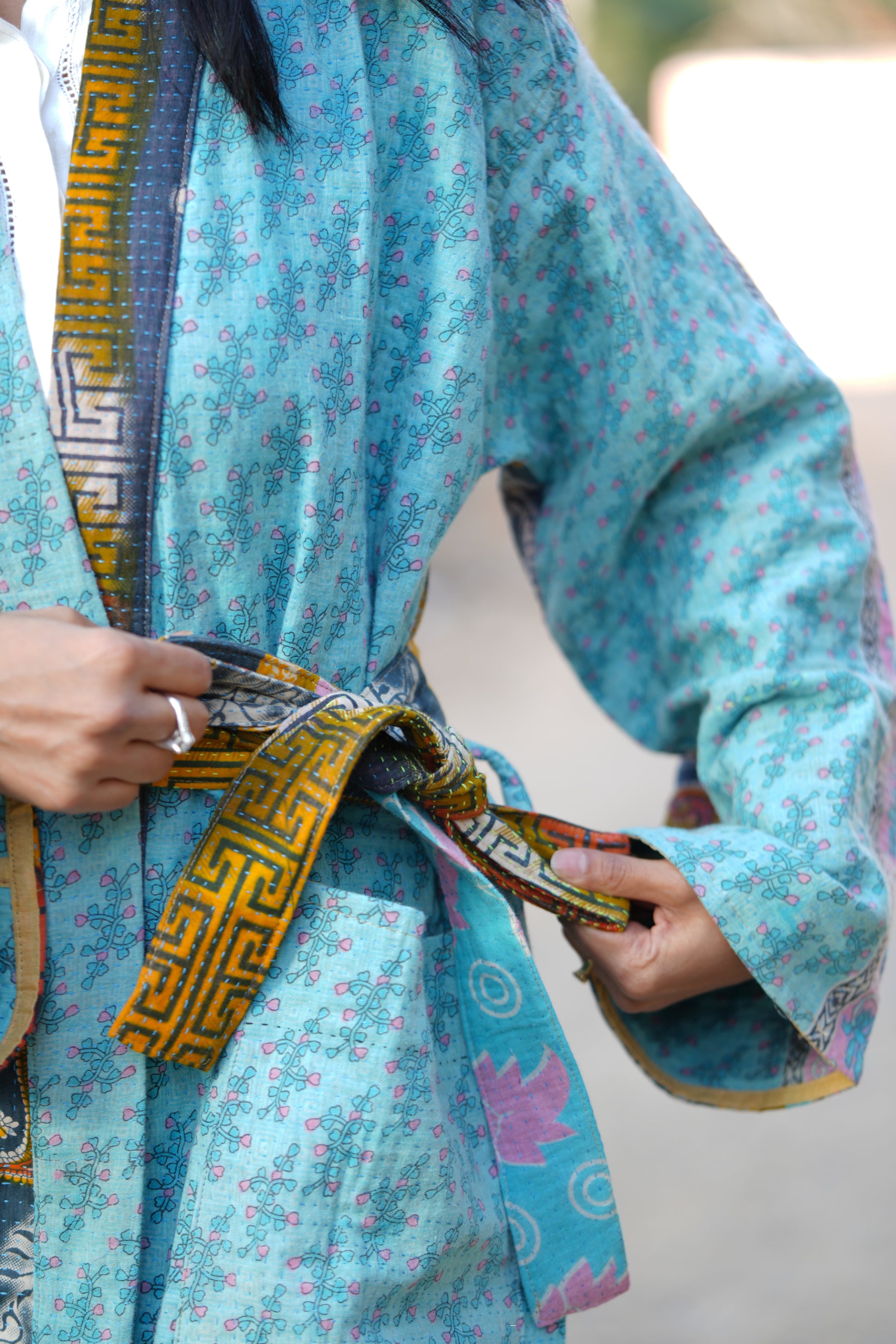 Reversible Vintage Kantha Kimino Jackets