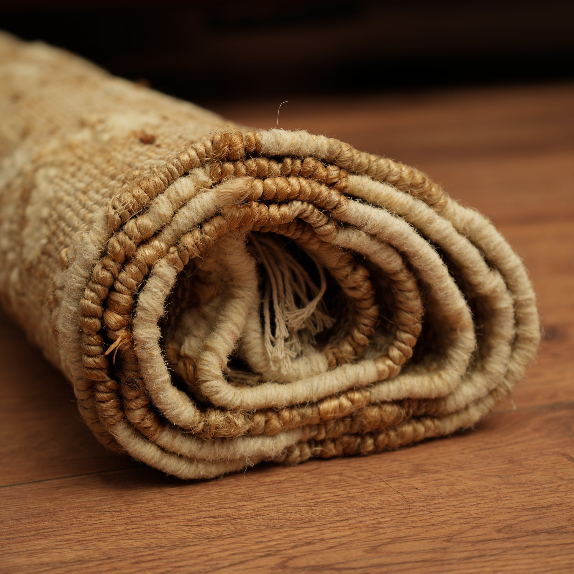 Artisan made Jute Woven Floral Rug For Living Room by Ornate Handicrafts