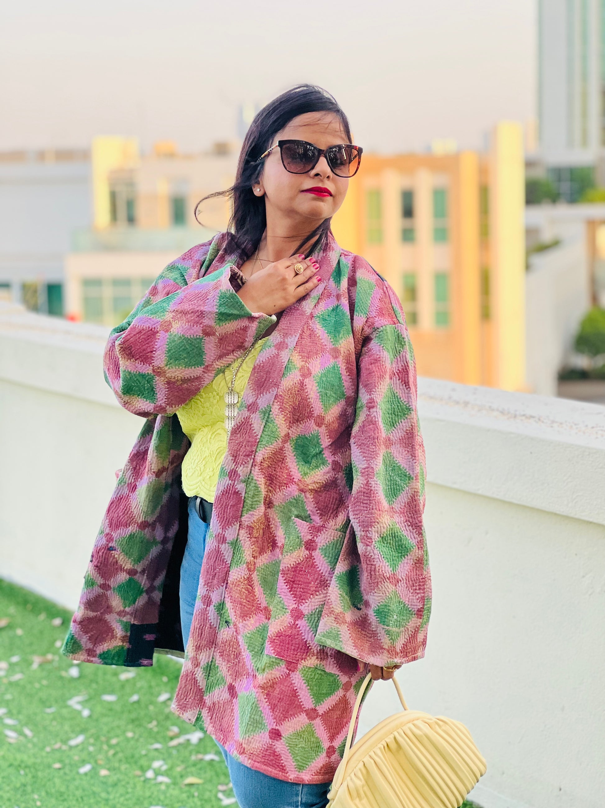 Artisan made Vintage Kantha Kimono Jacket By Ornate Handicrafts