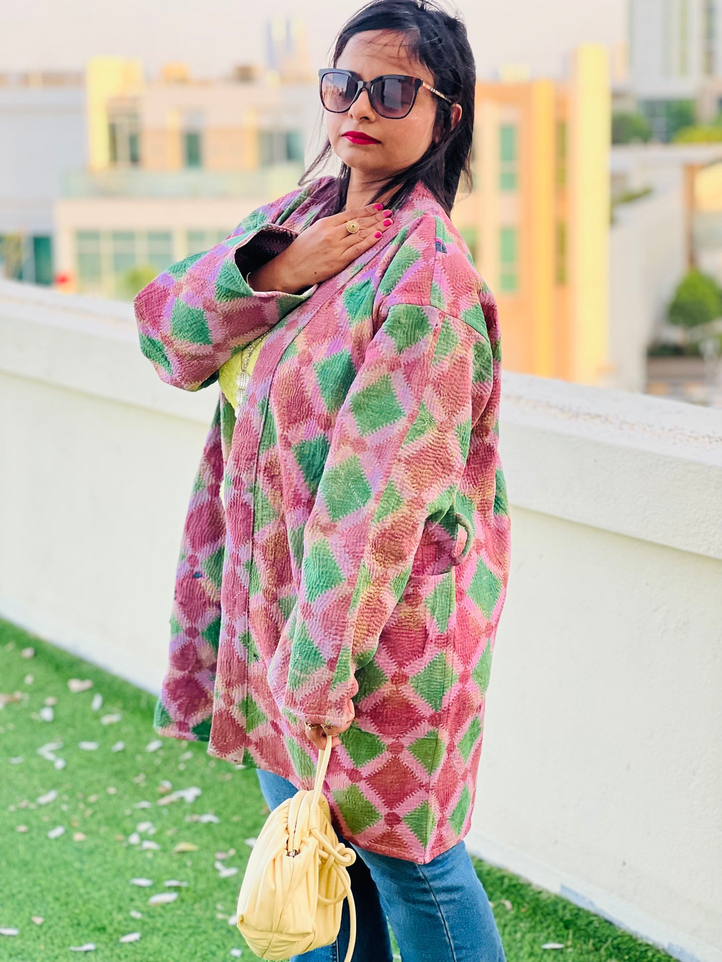 Artisan made Vintage Kantha Kimono Jacket By Ornate Handicrafts
