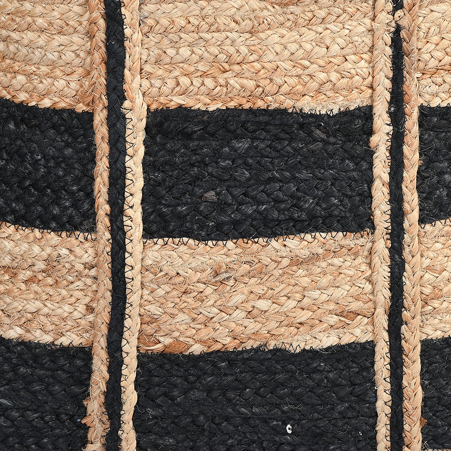 XL Woven Stripes Jute Laundry Basket Rectangle