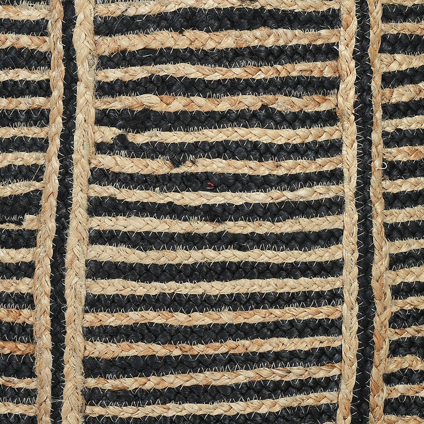 Large Stripes Jute Basket Round