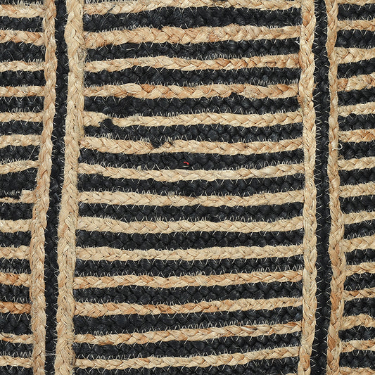 Large Stripes Jute Basket Round