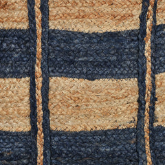 Stripes Jute Woven Laundry Basket(Round)