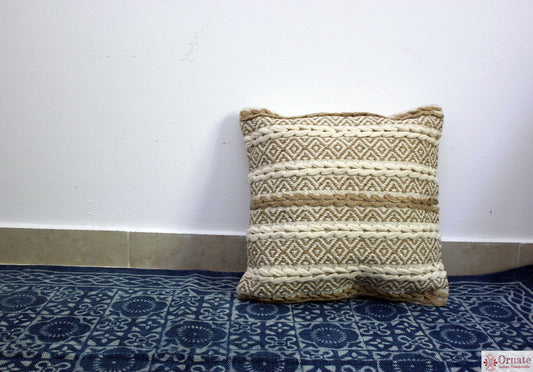 Ornate handicrafts Boho cushions, scandinavian nordic style, bohemian decor, handwoven, artisan made, sofa cushion, India, indigo, Throw, couch, sofa cover, 18"