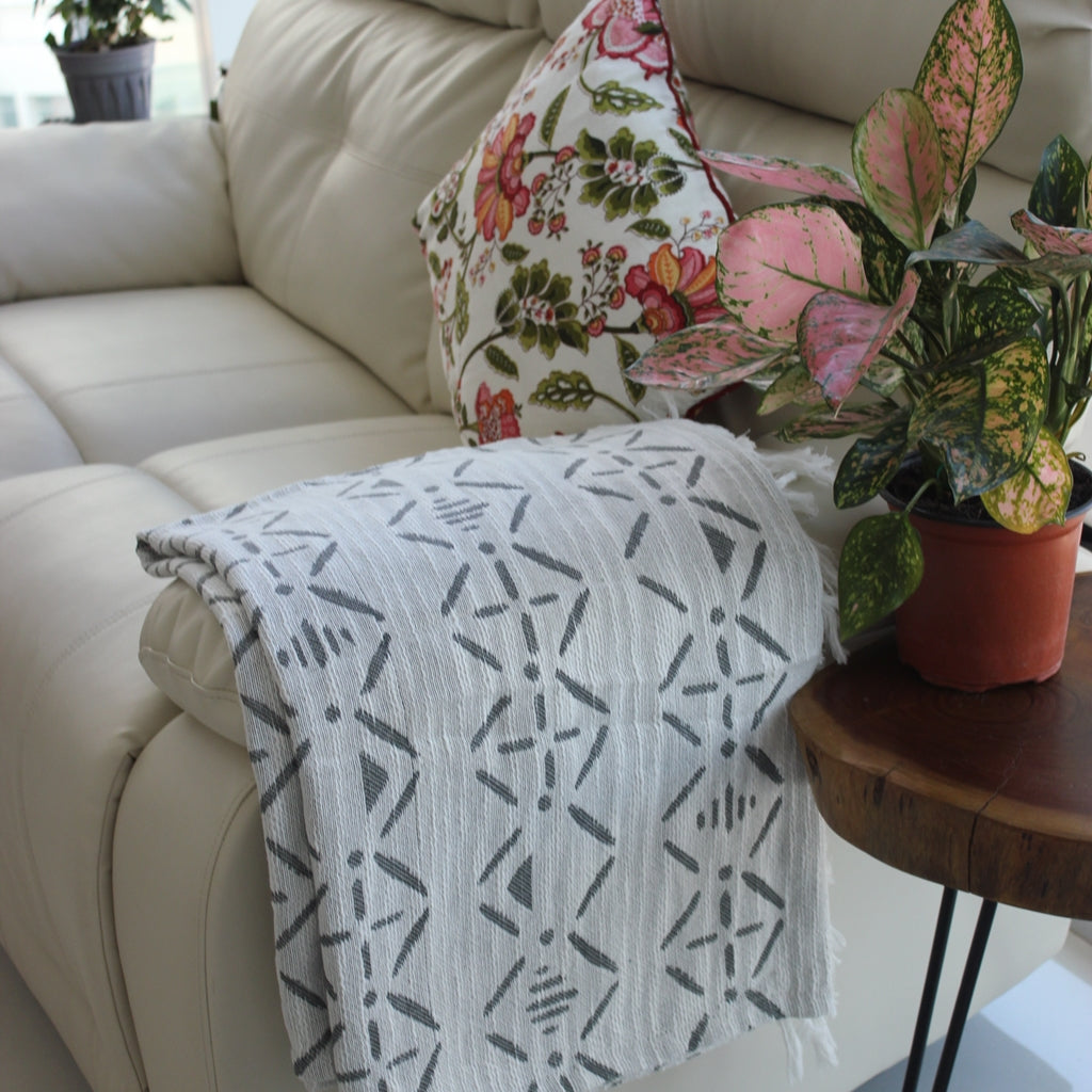 Grey Throw Blanket By Ornate Handicrafts